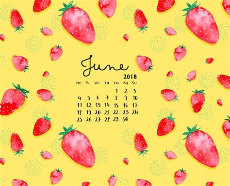 June Calendar Cute